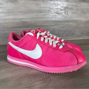 Nike Classic Cortez Pink White Women’s 8 Lace Up Sneakers
